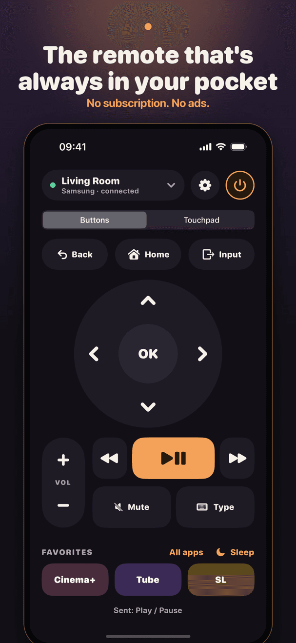 Couch app screenshot
